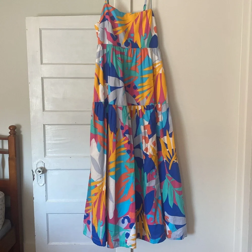 J. Crew maxi tie-back floral dress